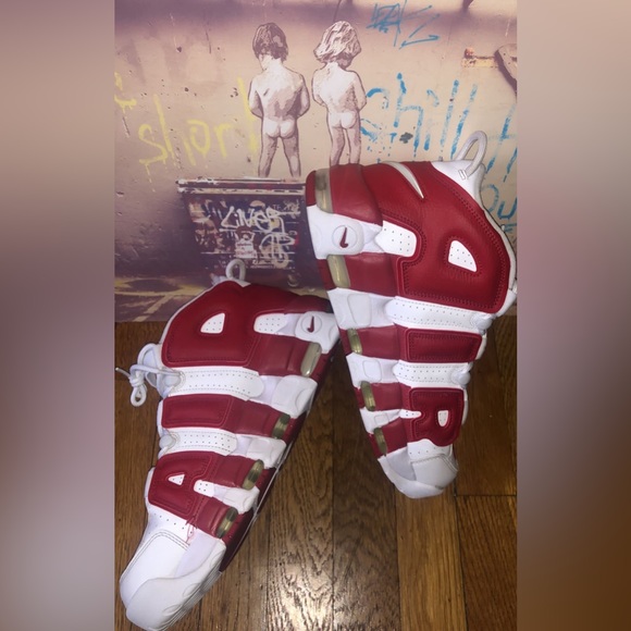 Nike Air More Uptempo ‘White Red’ - Picture 3 of 5